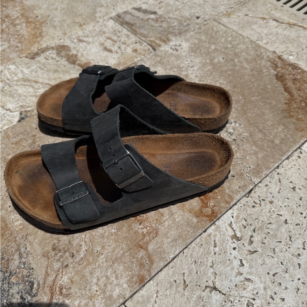 Birkenstock Black Two-Strap Sandals